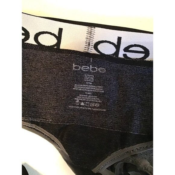 BEBE- WOMENS HIGH WAISTED TUMMY CONTROL THONG UNDERWEAR SIZE-SMALL - Picture 3 of 4
